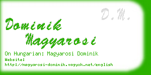 dominik magyarosi business card